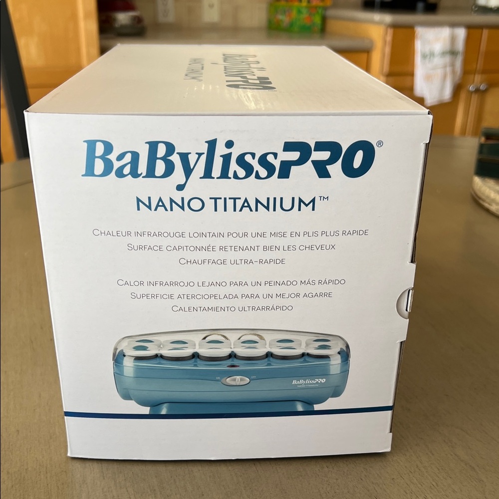 BaBylissPRO Nano Titanium Hot Rollers - Teal & Ivory - Picture 3 of 11